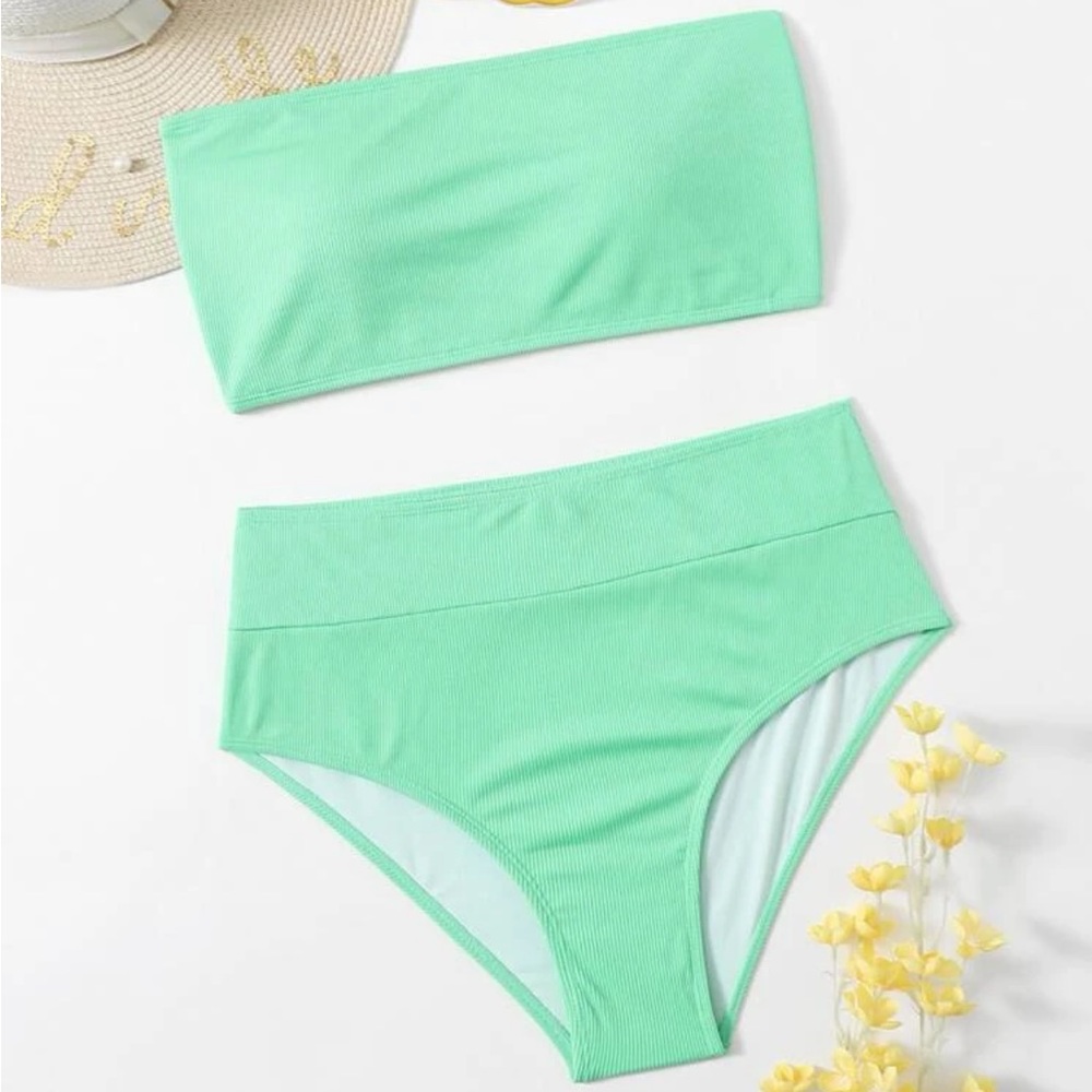 Bandeau High Waisted Bikini *Curvy*